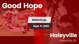 Matchup: Good Hope High vs. Haleyville  2020