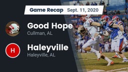 Recap: Good Hope  vs. Haleyville  2020