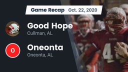 Recap: Good Hope  vs. Oneonta  2020