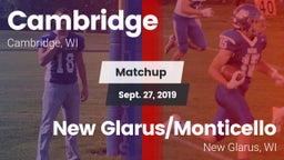 Matchup: Cambridge vs. New Glarus/Monticello  2019