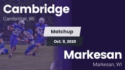 Matchup: Cambridge vs. Markesan  2020