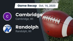 Recap: Cambridge  vs. Randolph  2020