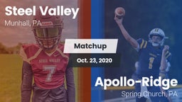 Matchup: Steel Valley vs. Apollo-Ridge  2020