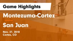 Montezuma-Cortez  vs San Juan  Game Highlights - Nov. 27, 2018