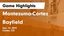 Montezuma-Cortez  vs Bayfield  Game Highlights - Jan. 12, 2019