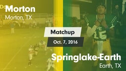 Matchup: Morton vs. Springlake-Earth  2016
