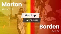 Matchup: Morton vs. Borden  2018