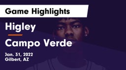 Higley  vs Campo Verde  Game Highlights - Jan. 31, 2022