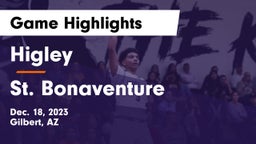 Higley  vs St. Bonaventure  Game Highlights - Dec. 18, 2023