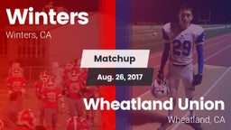 Matchup: Winters vs. Wheatland Union  2017