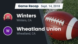 Recap: Winters  vs. Wheatland Union  2018