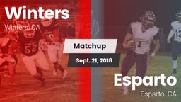 Matchup: Winters vs. Esparto  2018