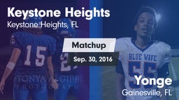 Matchup: Keystone Heights vs. Yonge  2016