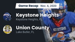 Recap: Keystone Heights  vs. Union County  2020
