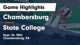 Chambersburg  vs State College  Game Highlights - Sept. 26, 2022