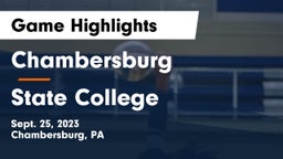 Chambersburg  vs State College  Game Highlights - Sept. 25, 2023