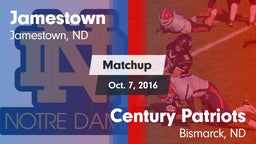 Matchup: Jamestown/Medina/Mon vs. Century Patriots 2016