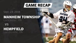 Recap: Manheim Township  vs. Hempfield  2016