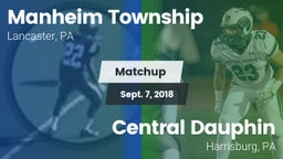 Matchup: Manheim Township vs. Central Dauphin  2018