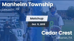 Matchup: Manheim Township vs. Cedar Crest  2019