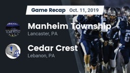 Recap: Manheim Township  vs. Cedar Crest  2019