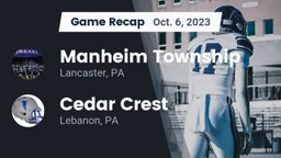 Recap: Manheim Township  vs. Cedar Crest  2023