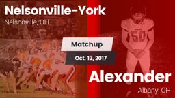 Matchup: Nelsonville-York vs. Alexander  2017