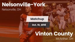 Matchup: Nelsonville-York vs. Vinton County  2018