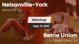 Matchup: Nelsonville-York vs. Berne Union  2019