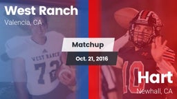 Matchup: West Ranch High vs. Hart  2016