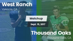 Matchup: West Ranch High vs. Thousand Oaks  2017
