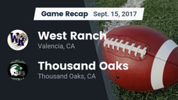 Recap: West Ranch  vs. Thousand Oaks  2017