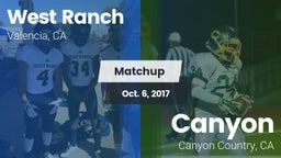 Matchup: West Ranch High vs. Canyon  2017