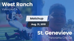 Matchup: West Ranch High vs. St. Genevieve  2018