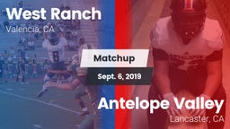 Matchup: West Ranch High vs. Antelope Valley  2019