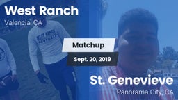 Matchup: West Ranch High vs. St. Genevieve  2019