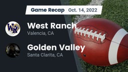 Recap: West Ranch  vs. Golden Valley  2022
