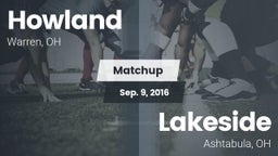 Matchup: Howland vs. Lakeside  2016