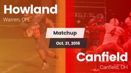 Matchup: Howland vs. Canfield  2016