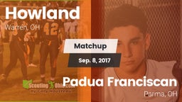 Matchup: Howland vs. Padua Franciscan  2017