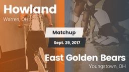 Matchup: Howland vs. East  Golden Bears 2017