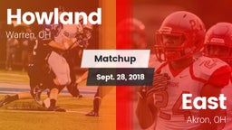Matchup: Howland vs. East  2018