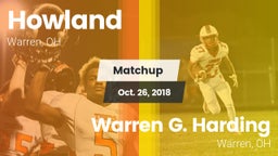 Matchup: Howland vs. Warren G. Harding  2018