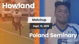 Matchup: Howland vs. Poland Seminary  2019