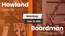 Matchup: Howland vs. Boardman  2020