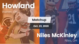 Matchup: Howland vs. Niles McKinley  2020