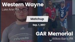 Matchup: Western Wayne vs. GAR Memorial  2017