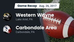 Recap: Western Wayne  vs. Carbondale Area  2017