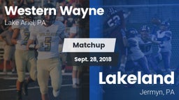 Matchup: Western Wayne vs. Lakeland  2018