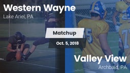 Matchup: Western Wayne vs. Valley View  2018